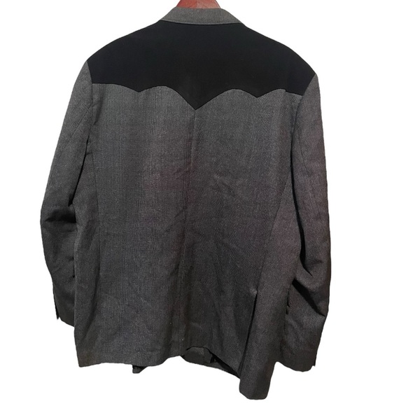 Mens Vintage Circle S Dallas Texas Western Wool Blend Jacket 50R Tweed Blazer - Picture 2 of 5